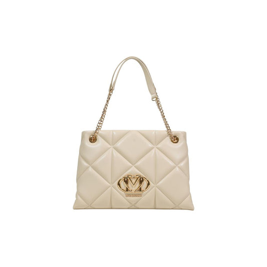 Beige Artificial Leather Handbag