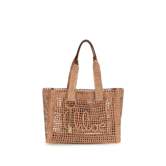 Beige Raffia Shoulder Bag